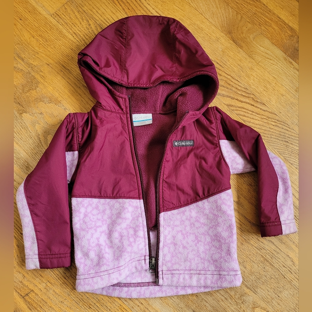 Columbia Steens mountain Overlay Fleece Hooded Zip Jacket, 18-24 Months